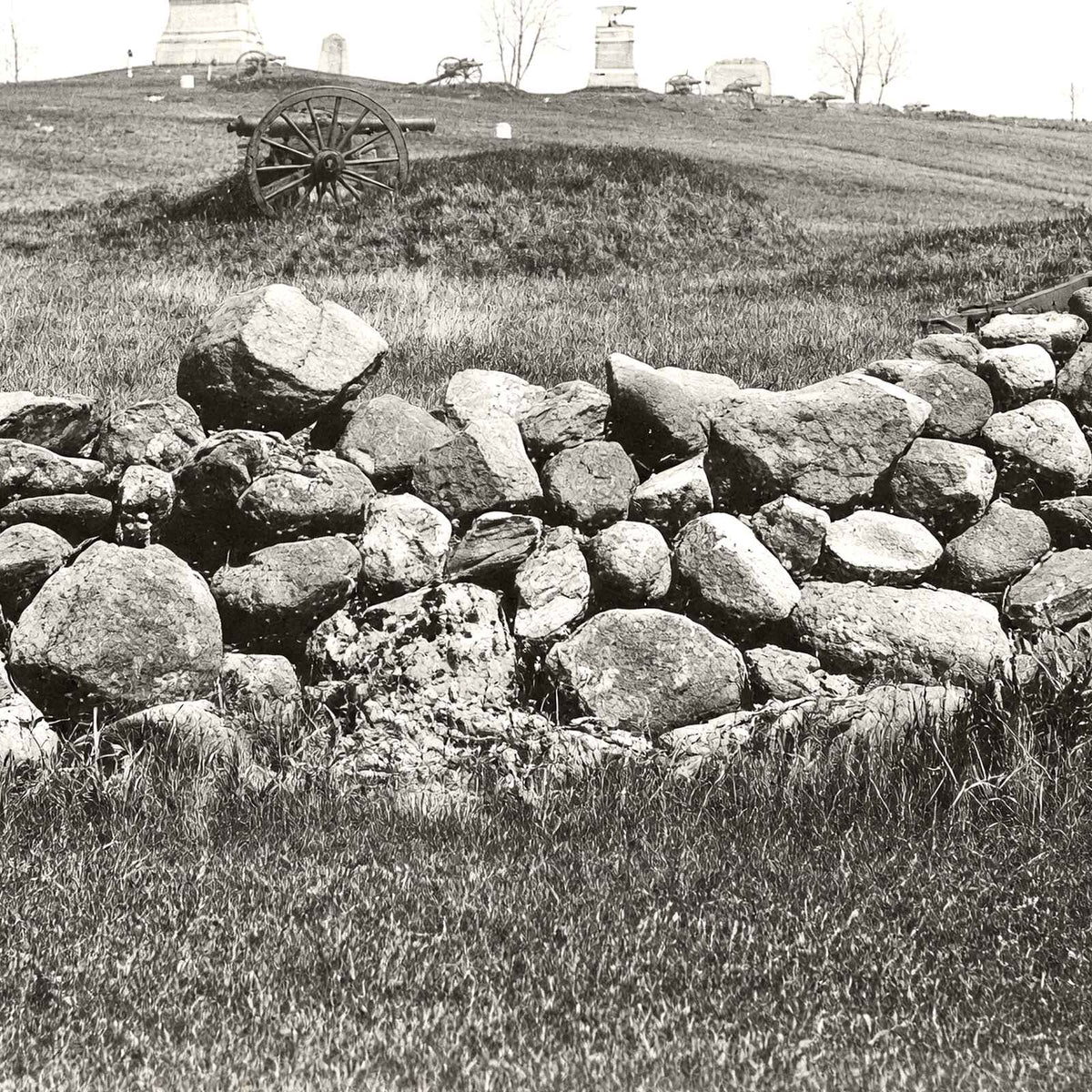 East Cemetery Hill, Gettysburg, PA in 1904 vintage print