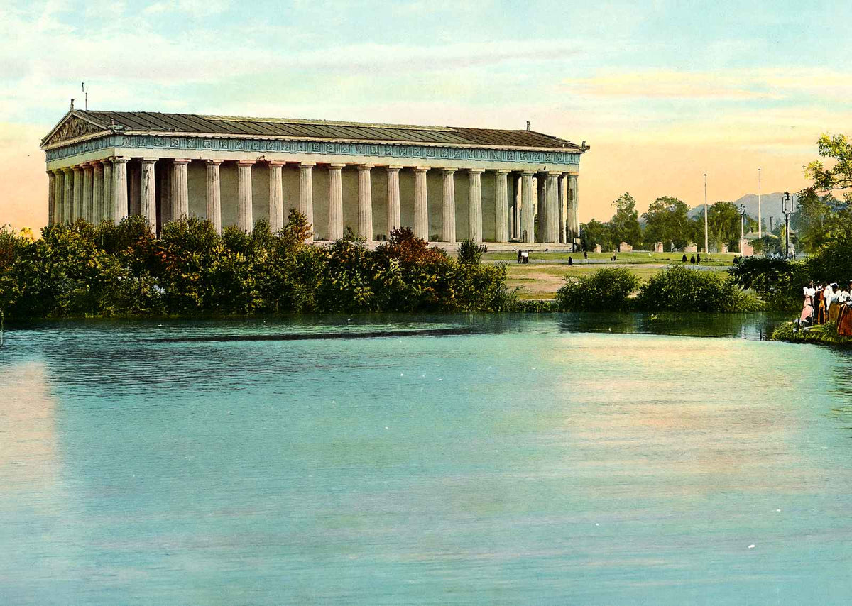 Parthenon & Lake Wautauga, Nashville, TN 1906 vintage print
