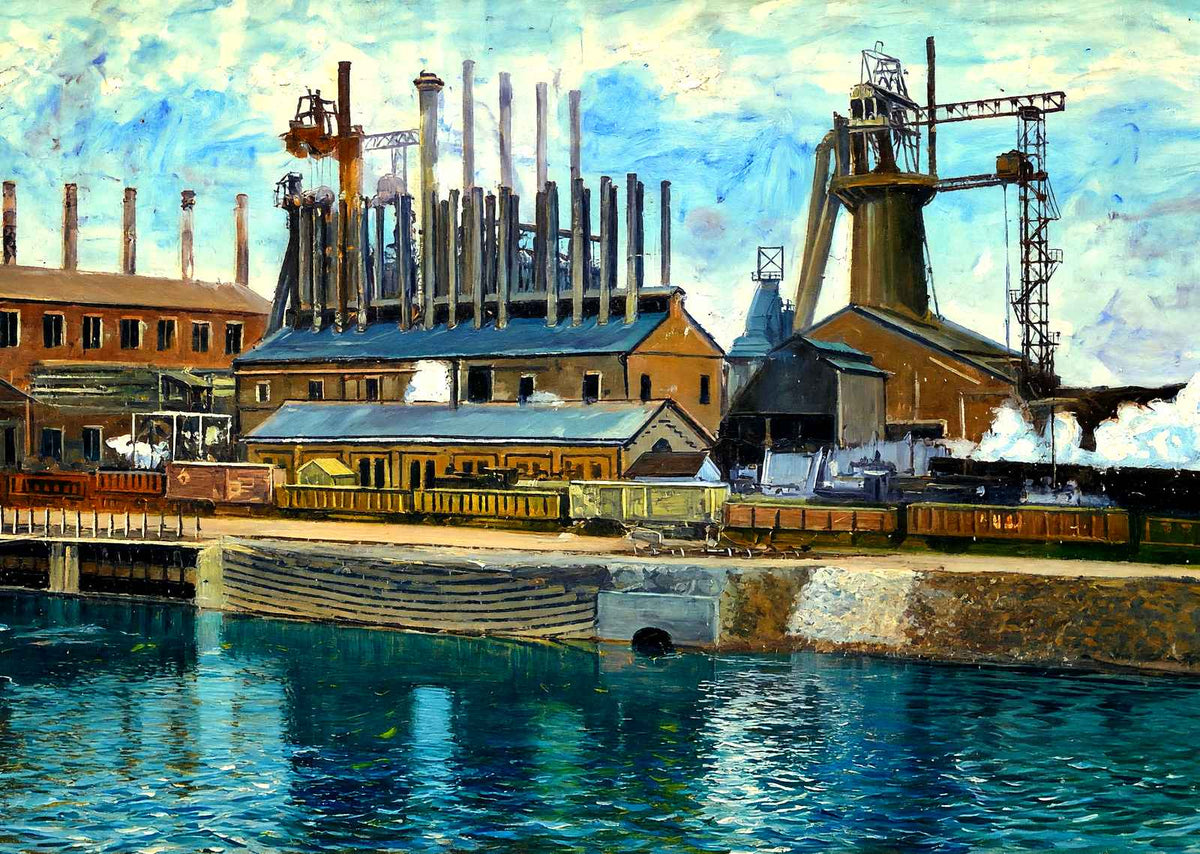 Furnaces Carnegie Steel, New Castle, PA 1906 art print