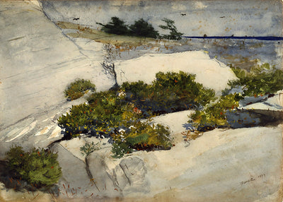 Maine Cliffs fine art print by Winslow Homer (1883)