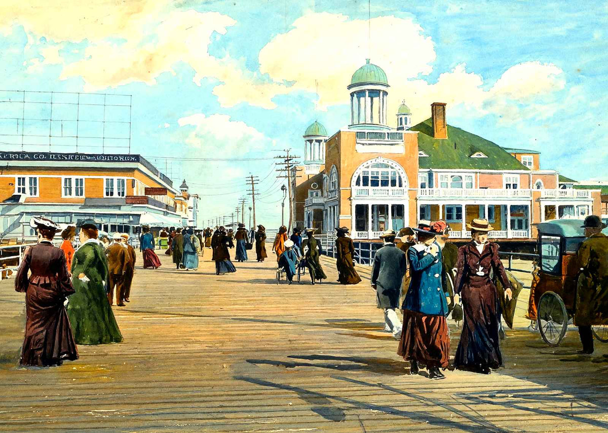 Steel Pier & Boardwalk, Atlantic City, NJ painting