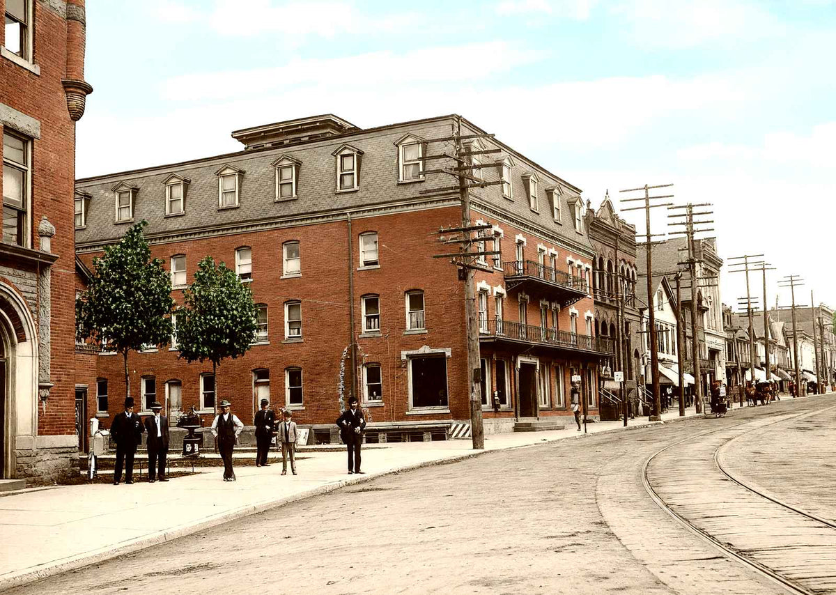 Main Street, Carbondale, PA in 1906 vintage print