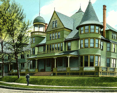 The Terrace, Waukesha, WI in 1906 vintage print
