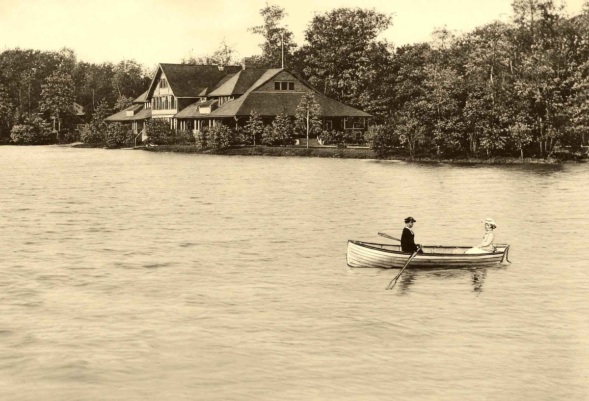 Lake at Lakemont Park, Altoona, PA 1906 vintage photo print