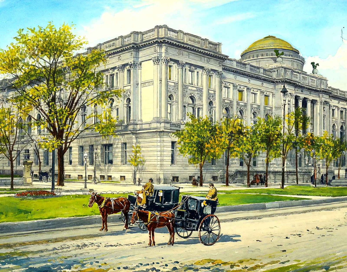 Public Library & Museum, Milwaukee, WI (1905) art print