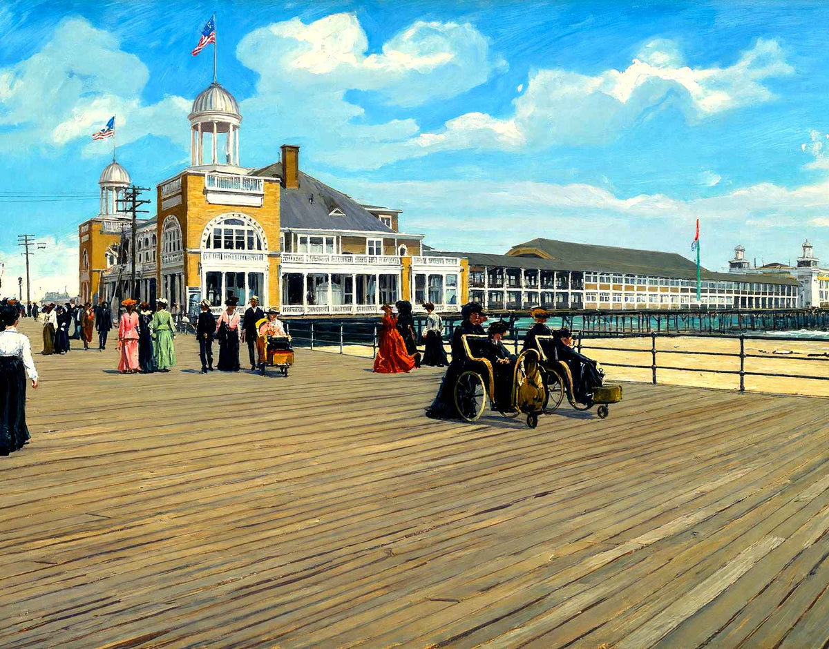 Steel Pier, Atlantic City, NJ in 1901 art print