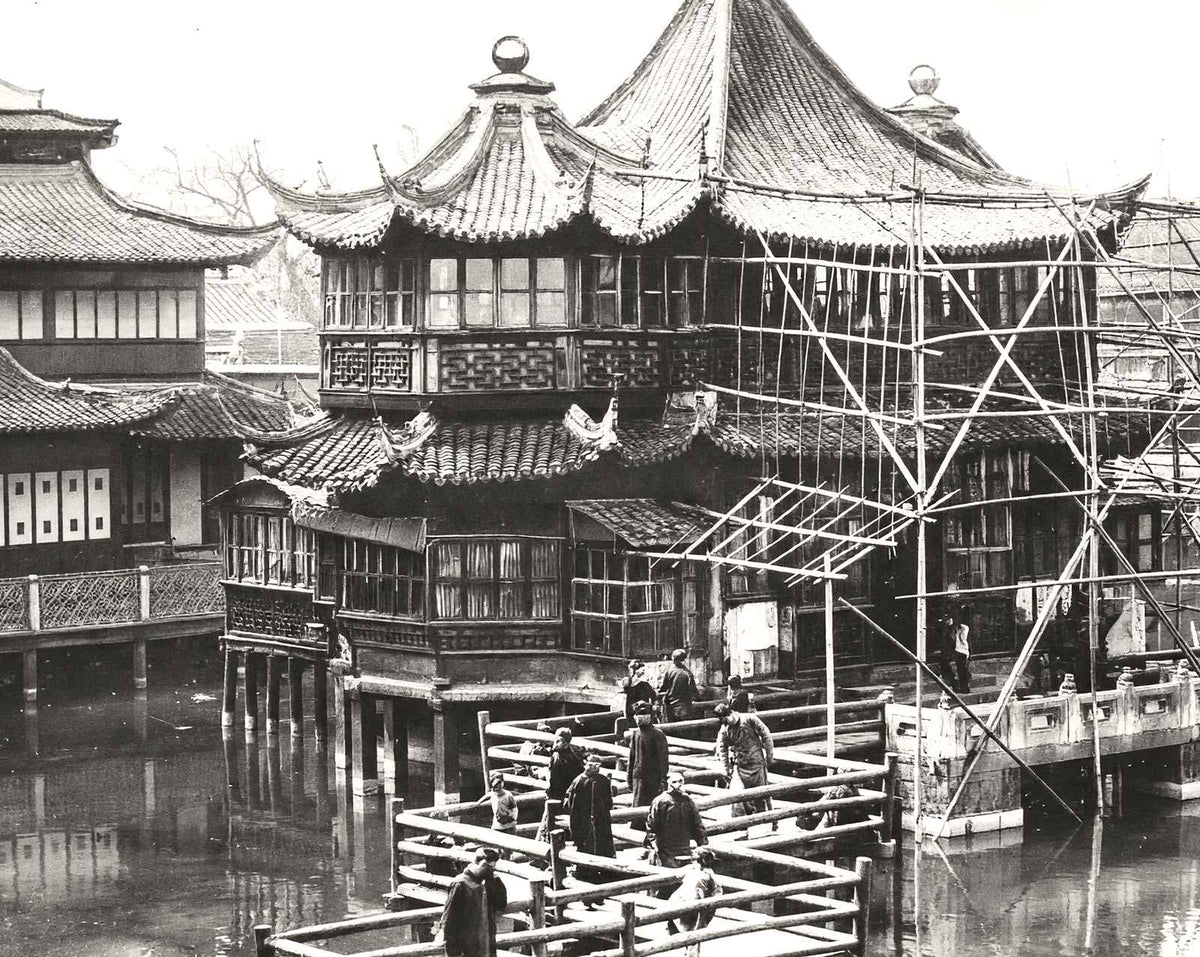 Willow Pattern Tea House, Shanghai, China restored photo print