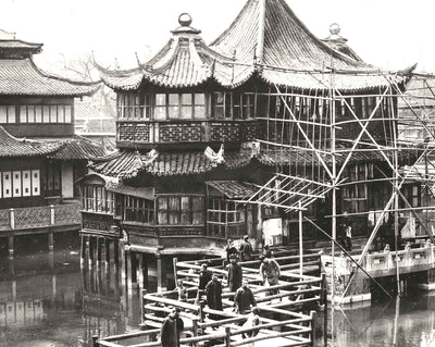 Willow Pattern Tea House, Shanghai, China restored photo print