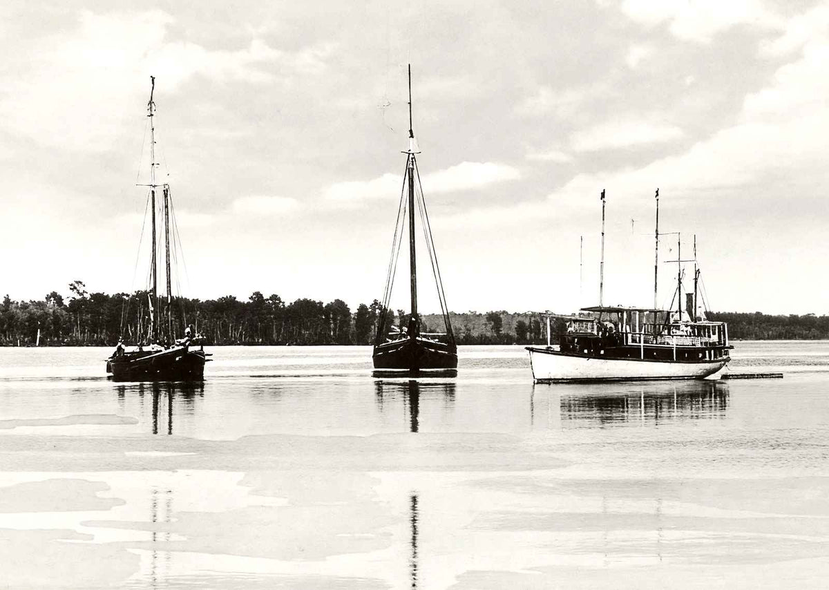 Pasquotank River at Elizabeth City NC in 1907 vintage photo print