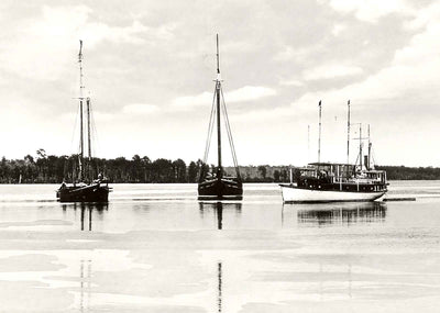 Pasquotank River at Elizabeth City NC in 1907 vintage photo print