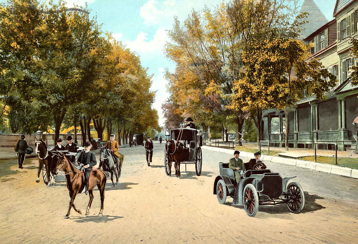 Main Street Looking West, Lakewood, NJ vintage print