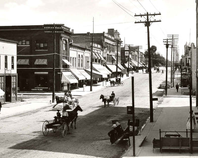 Main Street Looking East, Stoughton WI, WI restored photo print