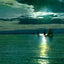 Moonlight on Superior Bay, Superior, WI 1906 art print