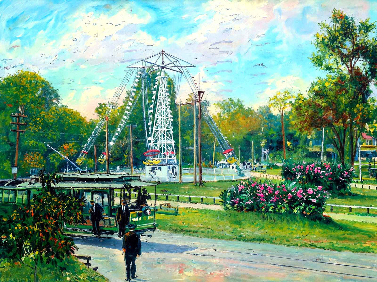 Glendale Park, Nashville, TN in 1908 art print