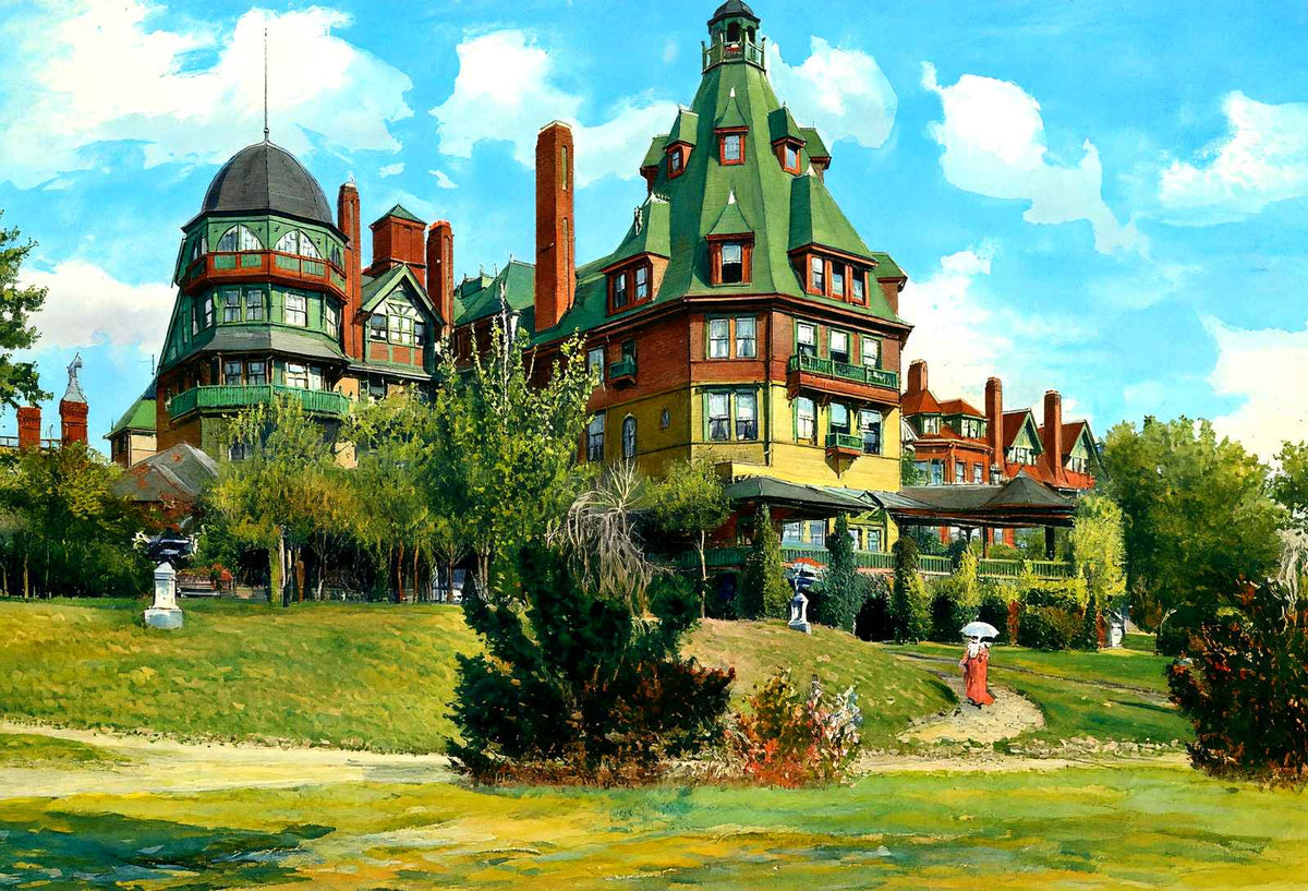 Battery Park Hotel, Asheville, NC in 1906 art print