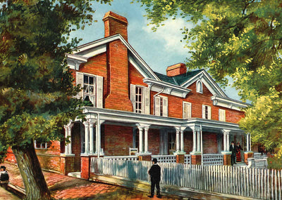 Home of Andrew Johnson, Greenville, TN vintage print