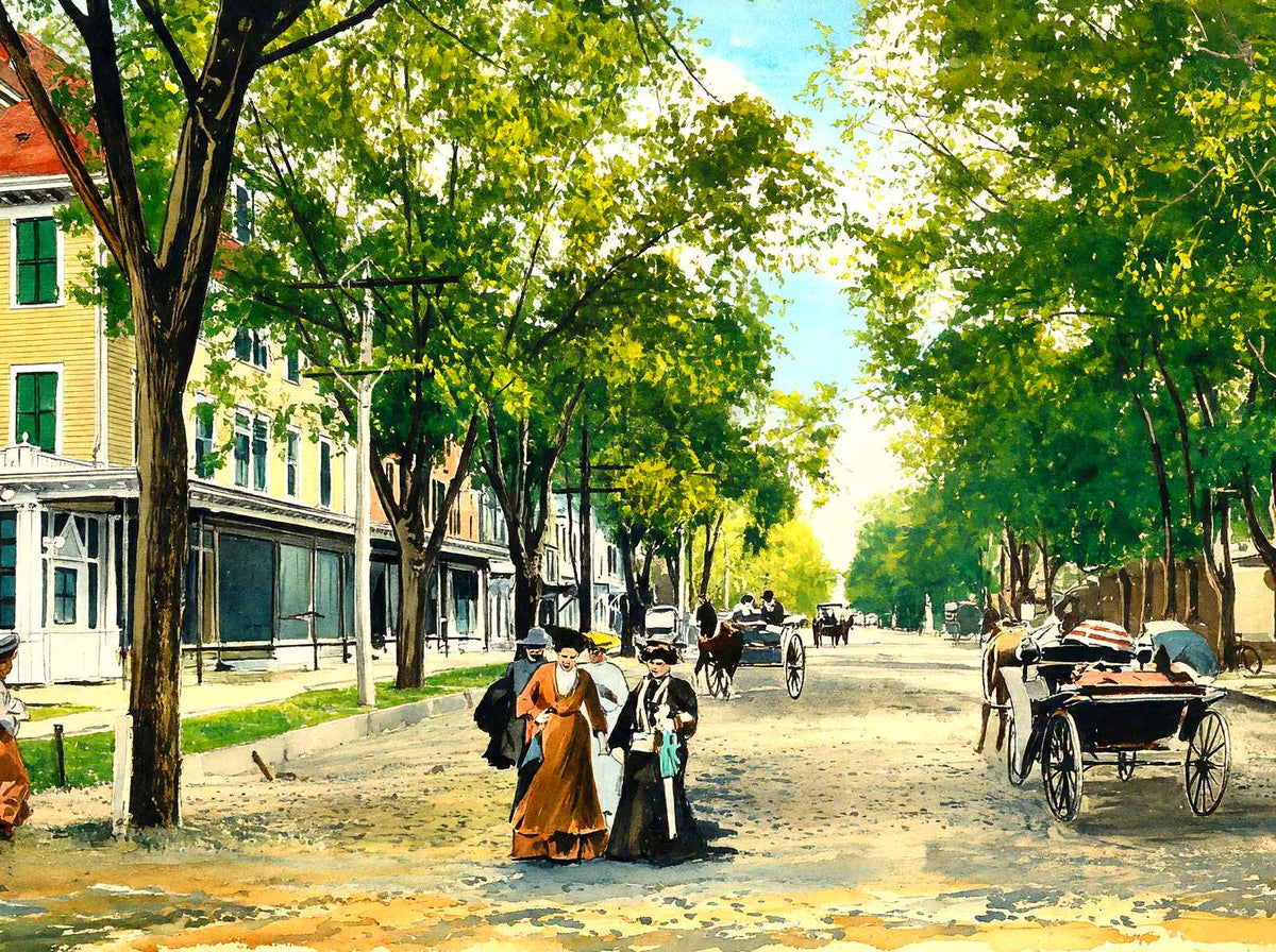 Main Street Looking East, Lakewood, NJ art print
