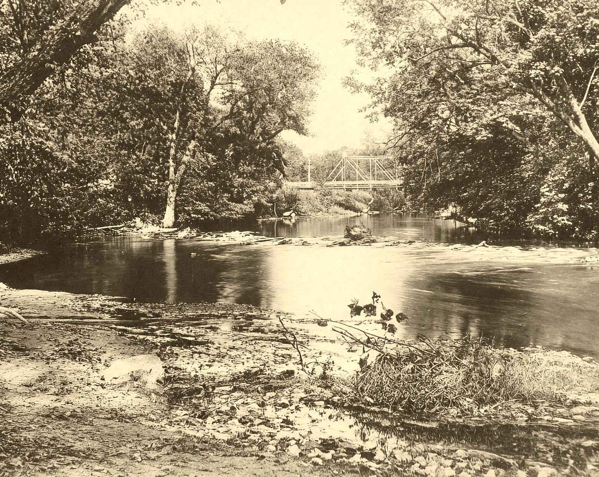 Swannanoa River at Biltmore, Asheville NC vintage print