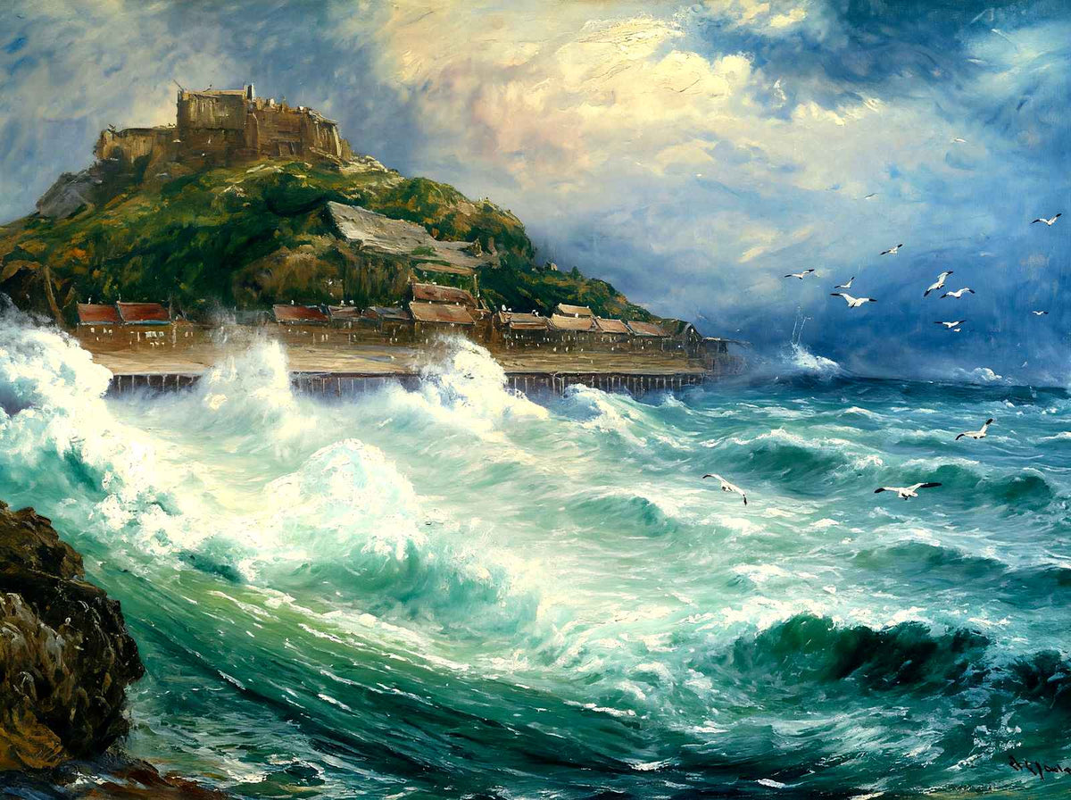 Mount Orgeuil Castle, Jersey in 1905 art print