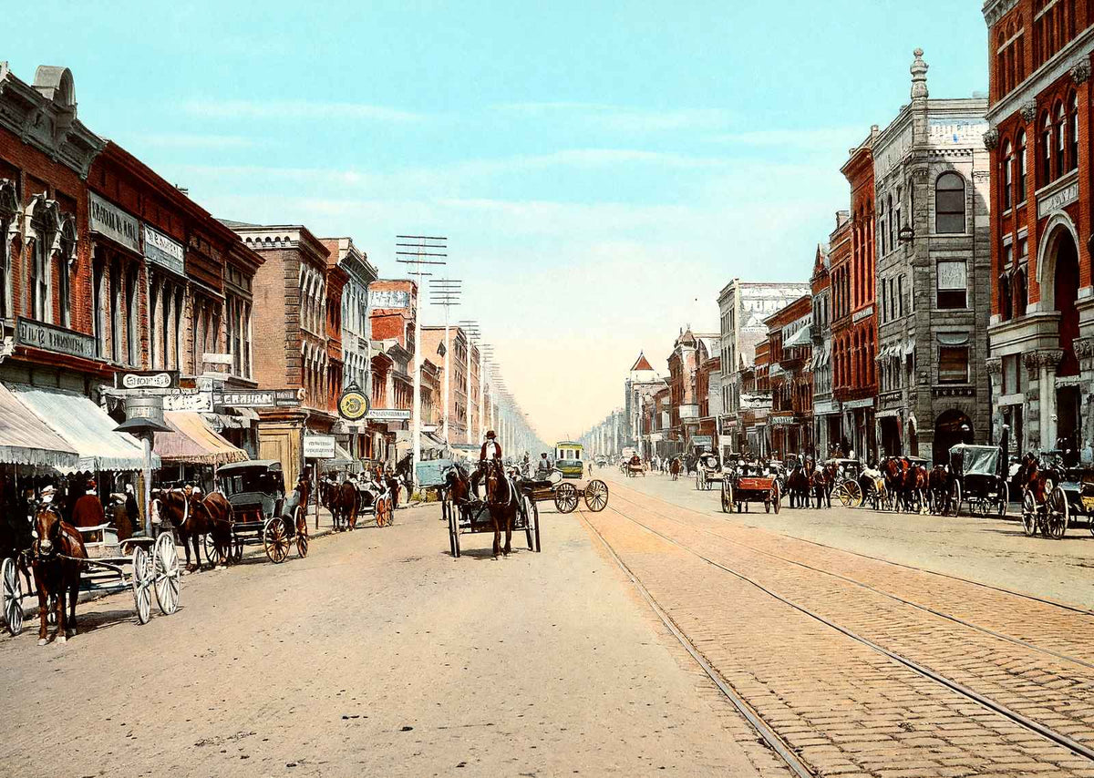 Market Street, Chattanooga, TN in 1905 vintage print