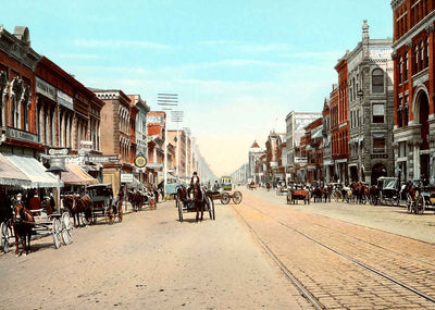 Market Street, Chattanooga, TN in 1905 vintage print