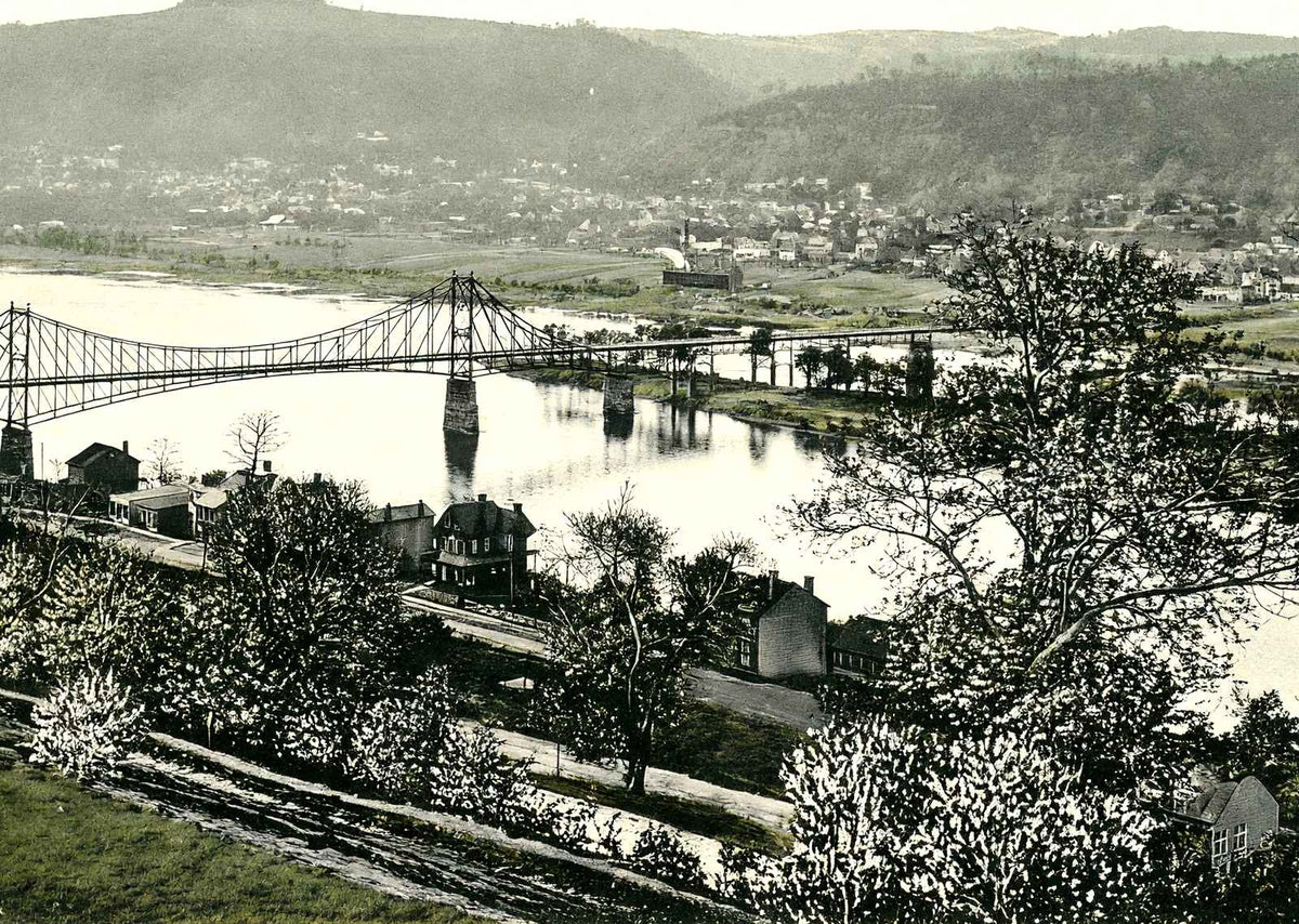 Allegheny River Highland Park, Pittsburgh PA vintage print