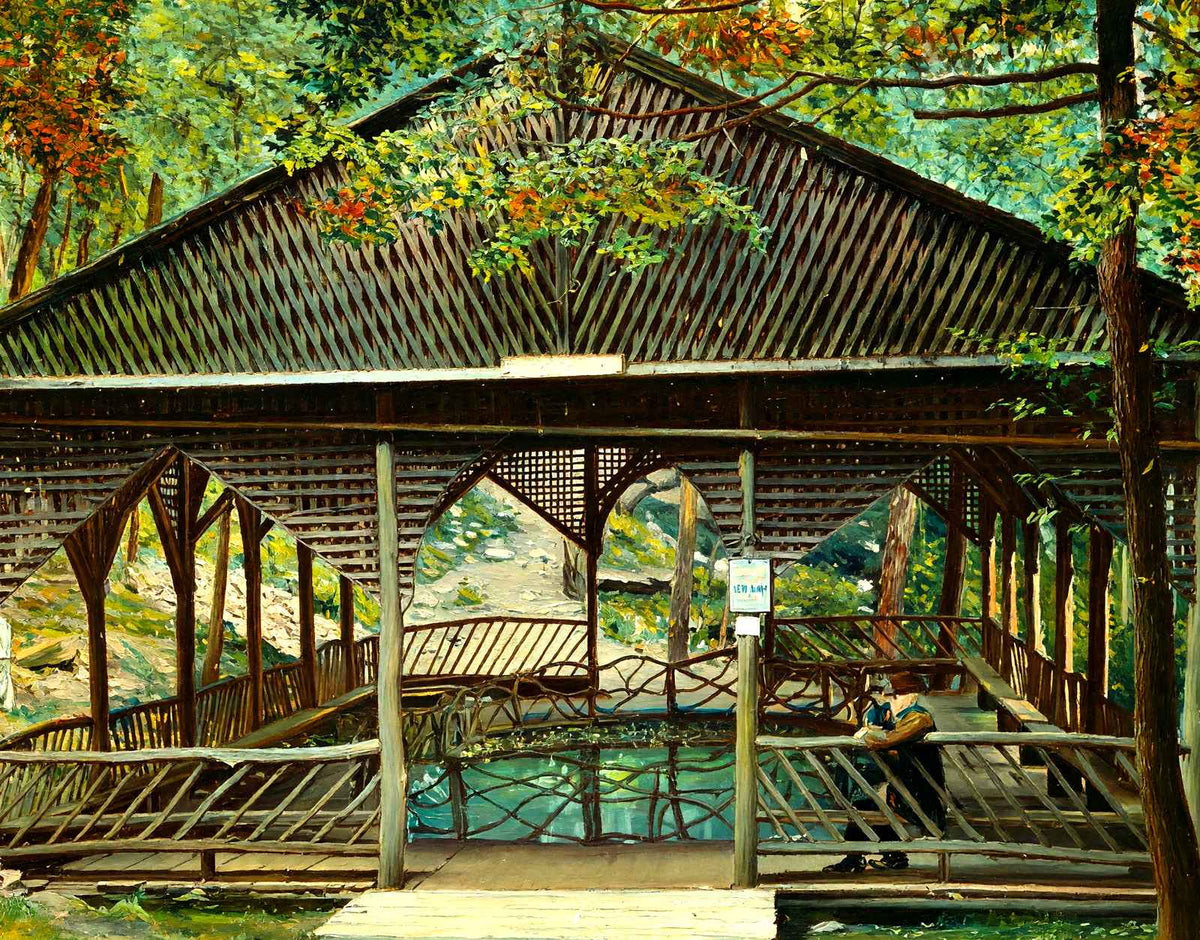 Glen Afton Springs, Pen Mar PA in 1908 art print