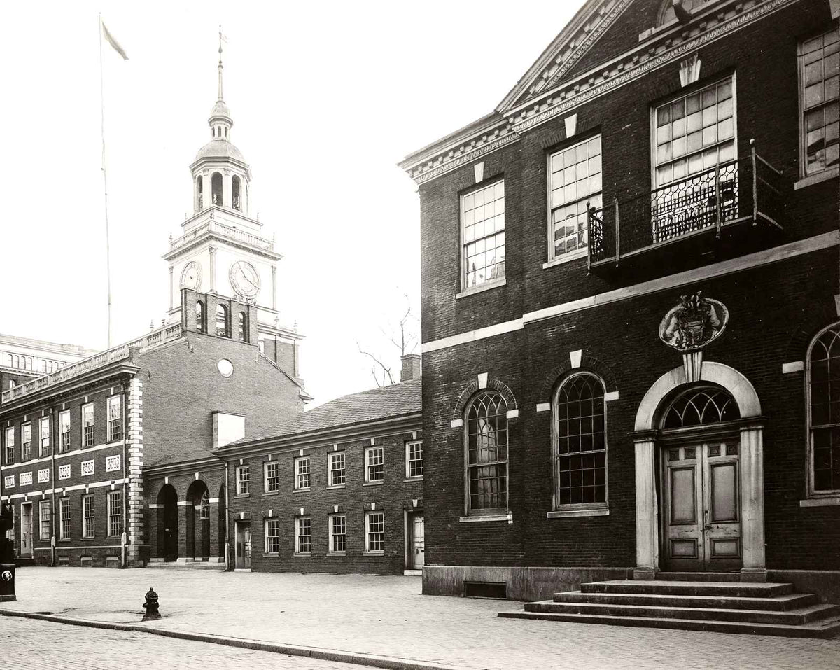 Independence Hall, Philadelphia PA in 1904 restored photo print
