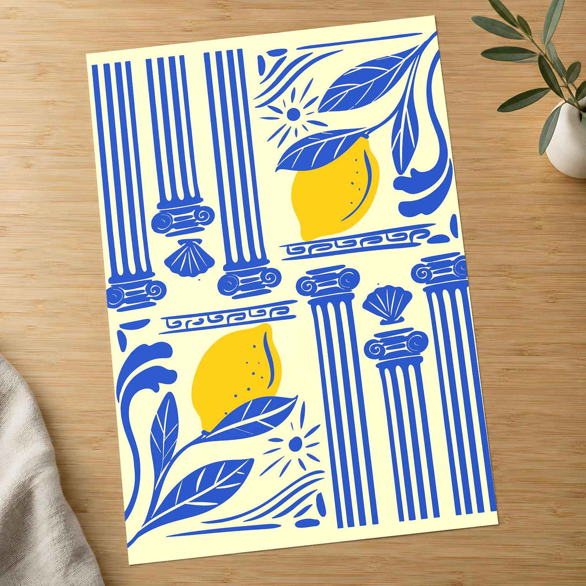 Pillars and Lemons by Ardian Pranomo Art Print Wall Decor