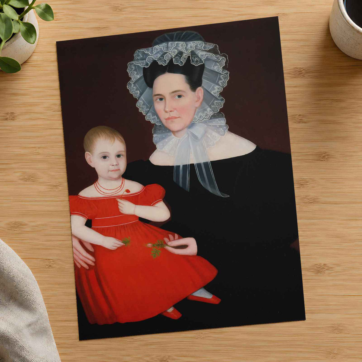 Mrs. Mayer and Daughter art print by Ammi Phillips (1835)