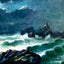 Corbierre Lighthouse, Jersey in 1904 art print