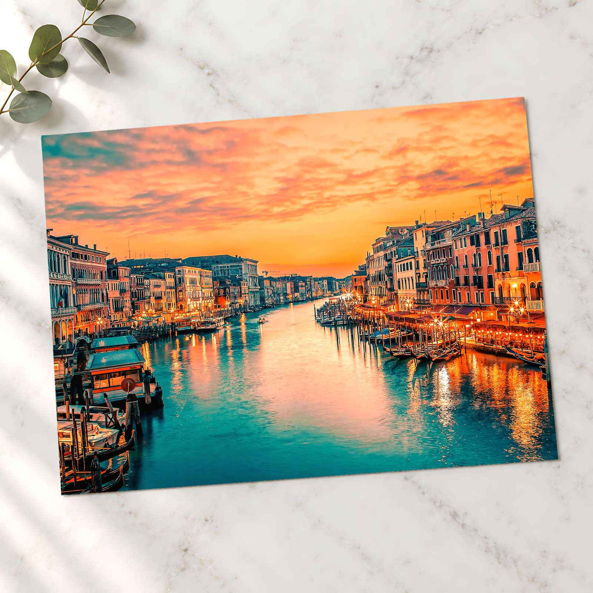 Grand Canal from Rialto Bridge, Venice, Italy Photo Print Wall Decor