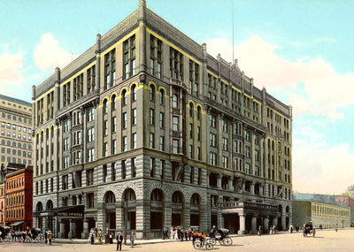 Hotel Pfister, Milwaukee, WI in 1905 vintage print