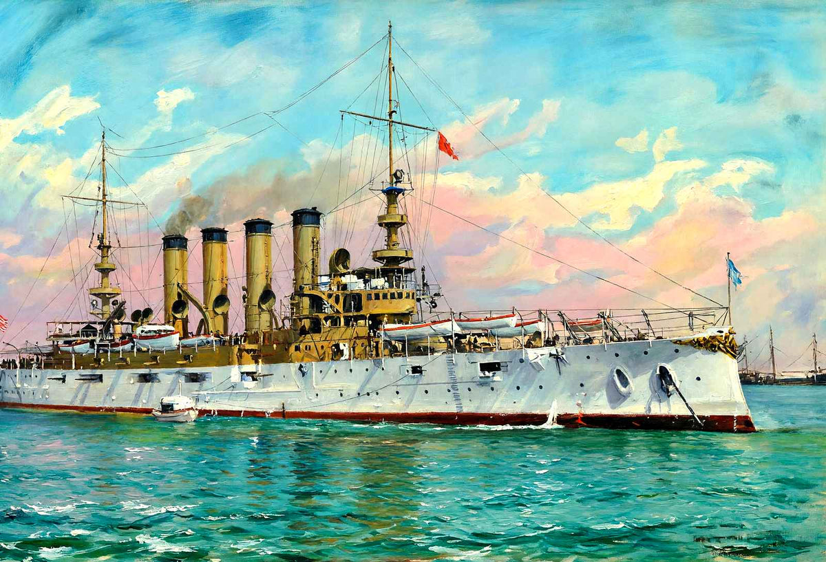 Cruiser Pennsylvania in 1905 art print