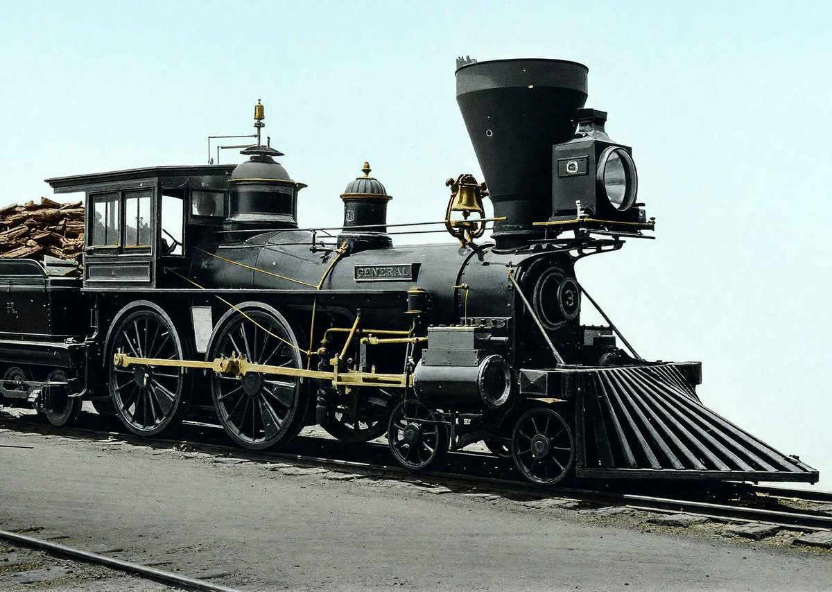 Engine General at Union Depot, Chattanooga vintage print