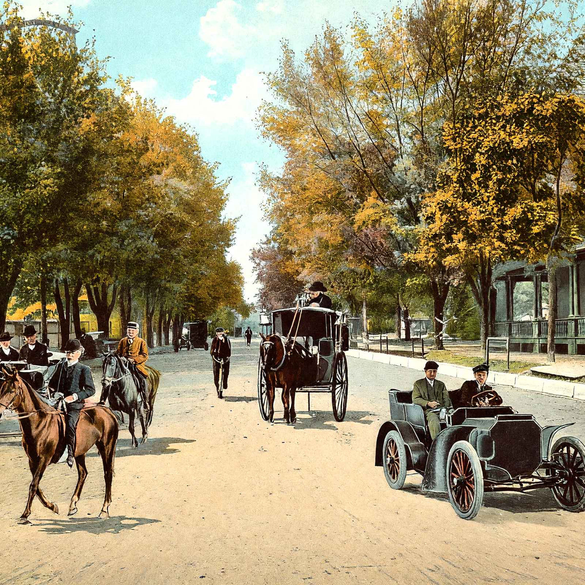 Main Street Looking West, Lakewood, NJ vintage print