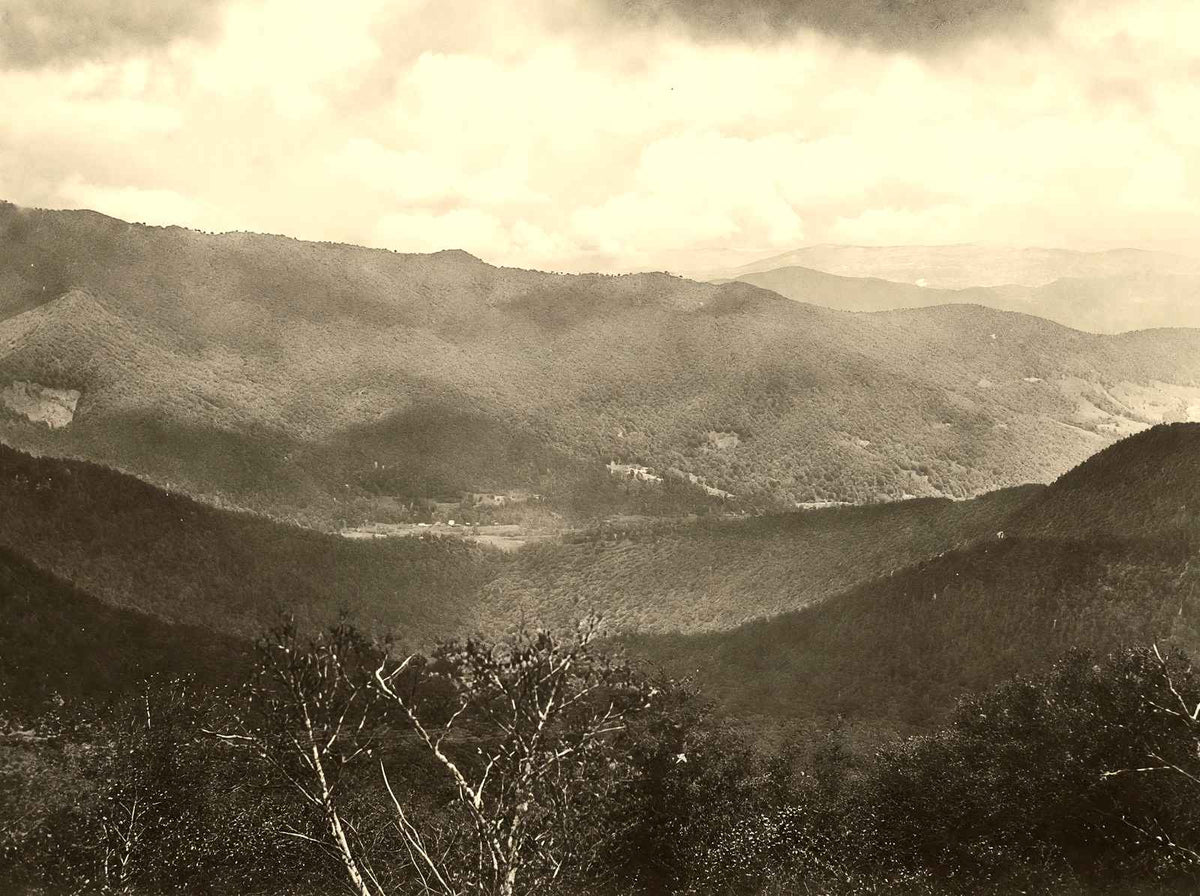 Grey Beard from Craggy Mountain, Asheville NC restored photo print