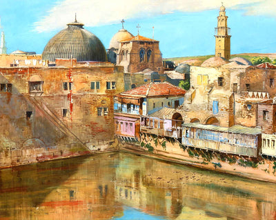 Pool of Hezekiah, Jerusalem in 1905 art print
