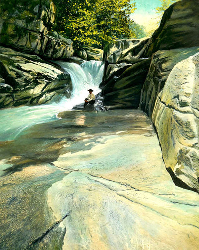 Below the Narrows, Green River, NC in 1907 art print