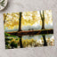 Trees, Lake and Bench on Reflecting Water by Mathieu Odin Photo Print Wall Decor