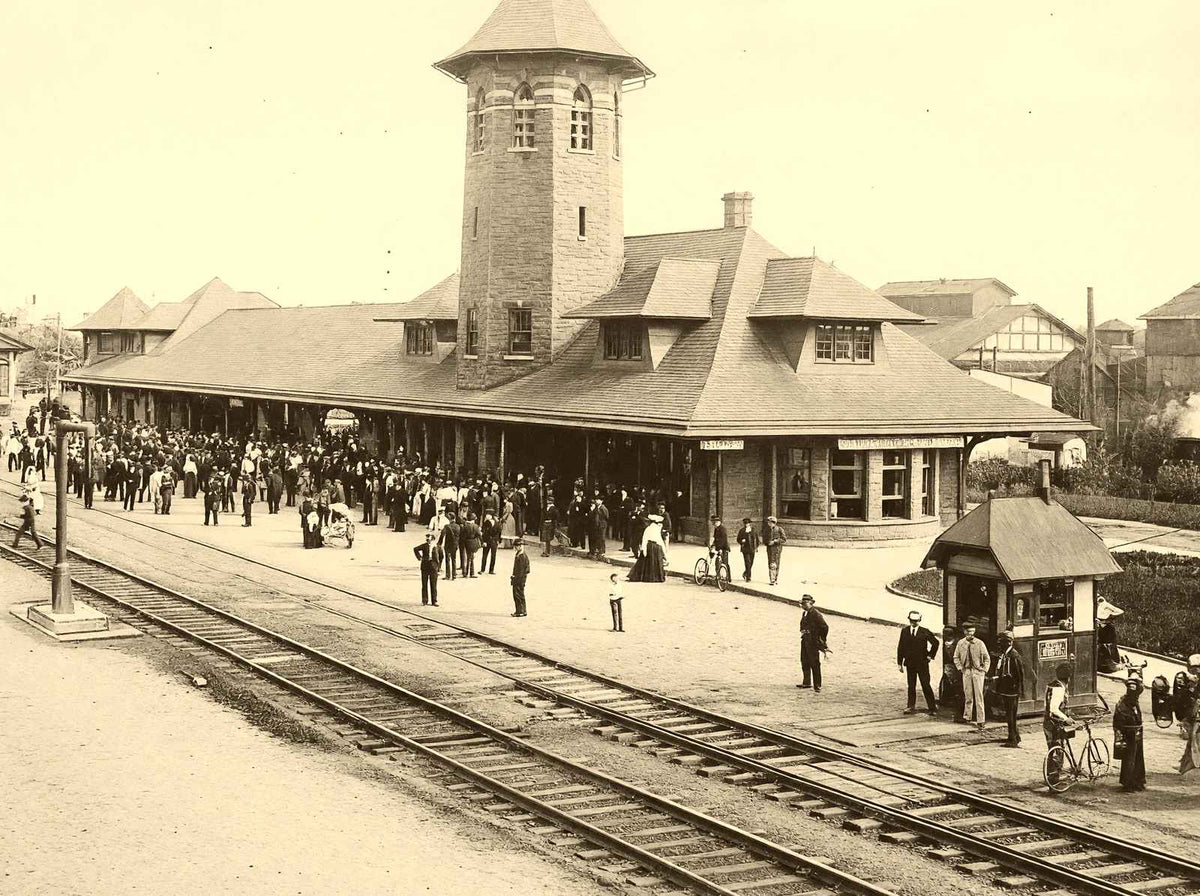 Philadelphia & Reading Depot, Lebanon PA 1905 restored photo print