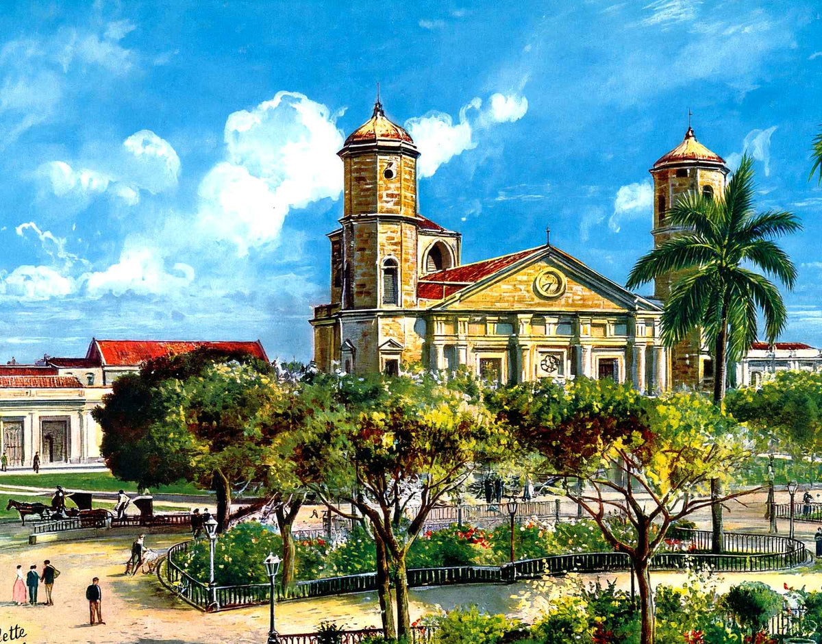The Cathedral, Cardenas, Cuba vintage print