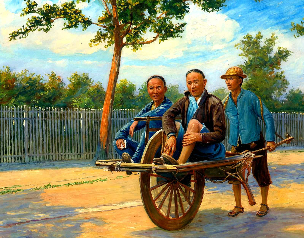 Shanghai Wheelbarrow, China art print