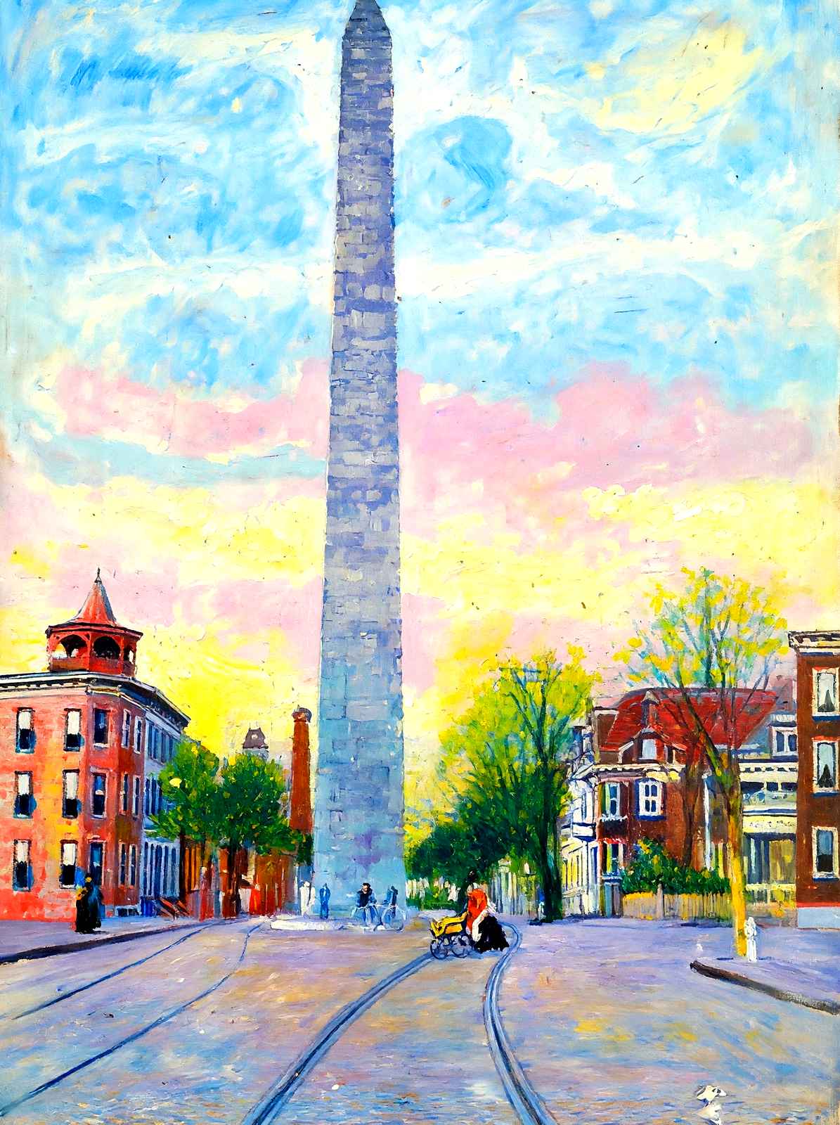 Soldiers Monument, Harrisburg, PA in 1907 art print