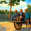 Shanghai Wheelbarrow, China art print