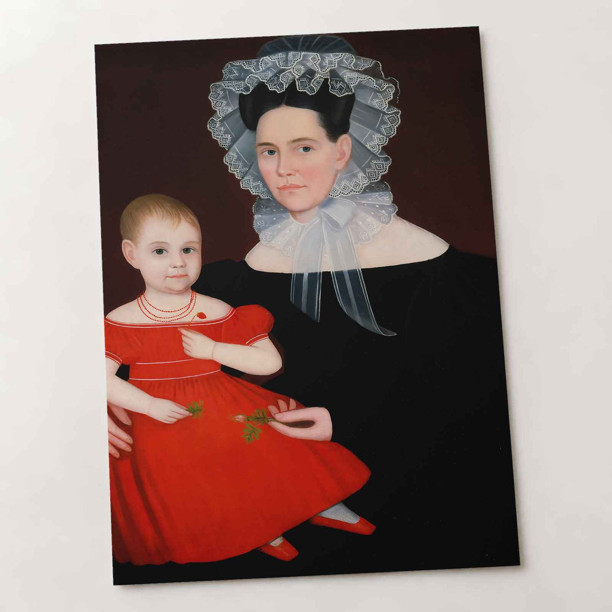 Mrs. Mayer and Daughter art print by Ammi Phillips (1835)