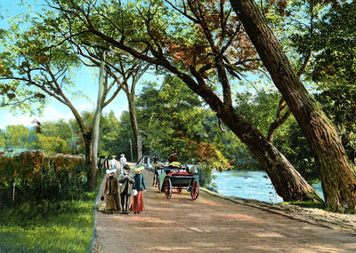 Lover's Bridge on the Swannanoa, Asheville vintage print