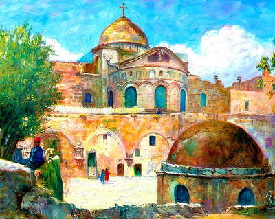 Church of the Holy Sepulchre, Jerusalem 1928 painting