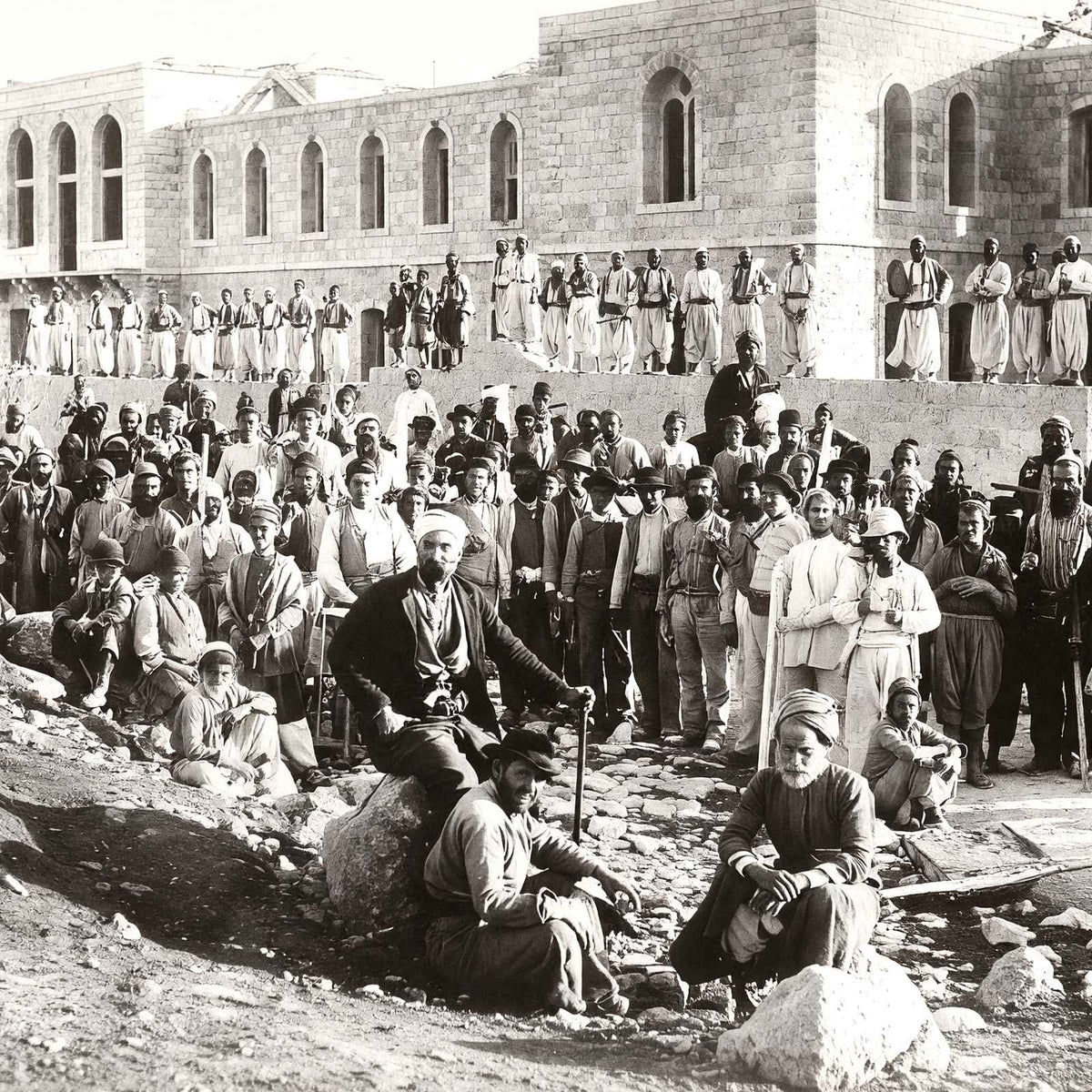 Shaare Zedek Hospital Construction, Jerusalem restored photo print