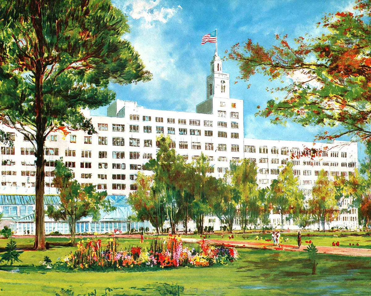 Edgewater Gulf Hotel, Gulfport & Biloxi, MS vintage print